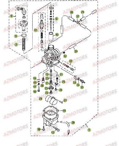 Carburateur [2] BETA Pièces ALP 125CC - [2008]